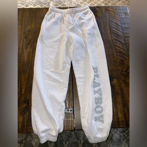 playboy sweatpants size xs white
